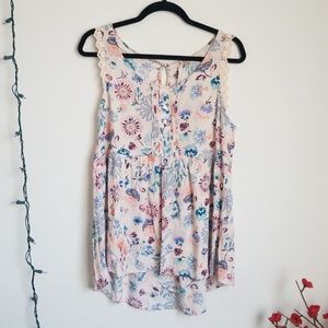 Lauren Conrad flowy hi-lo tank